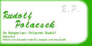 rudolf polacsek business card